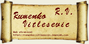 Rumenko Vitlešević vizit kartica